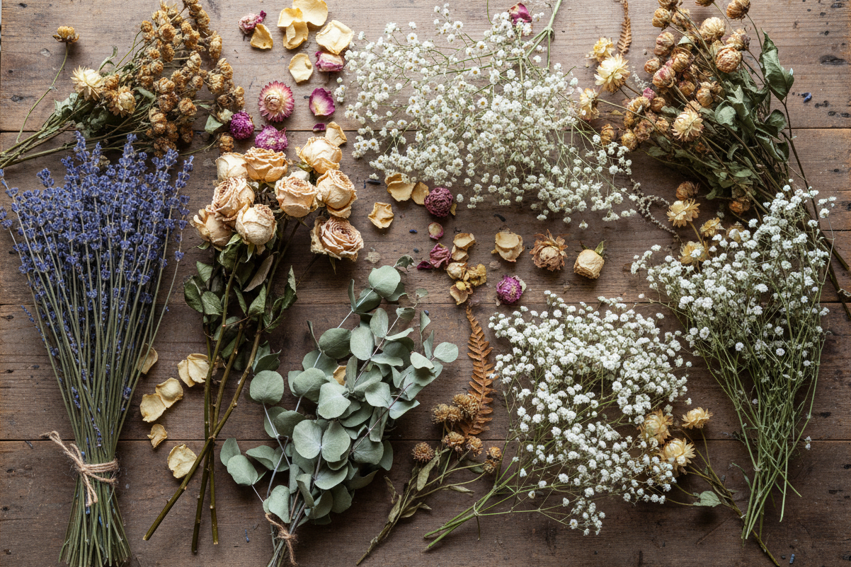 dried flowers used in bouquets