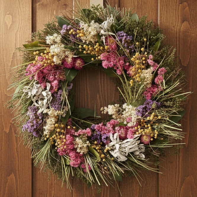 Floral Sage Wreath, 18"