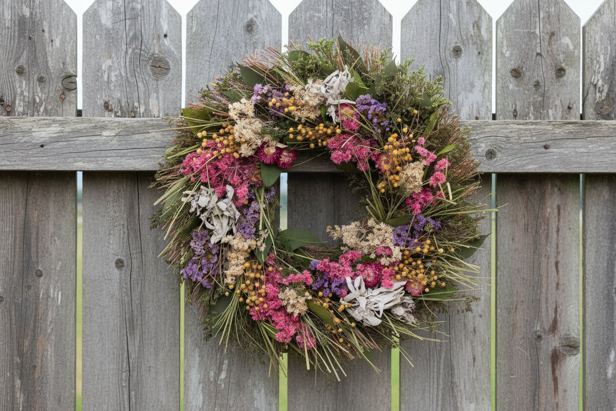 Floral Sage Wreath, 18"