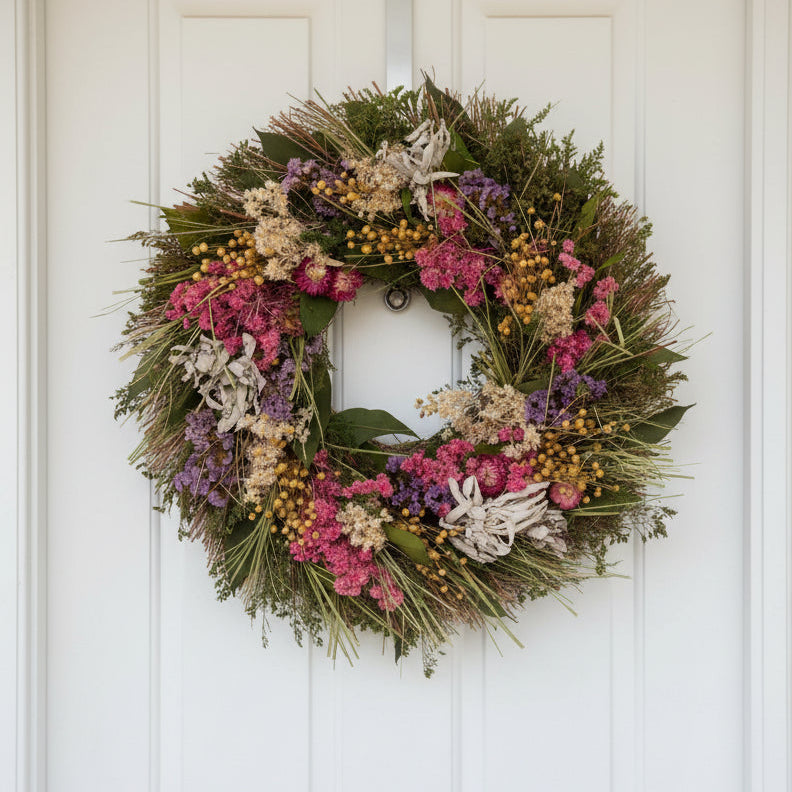Floral Sage Wreath, 18"