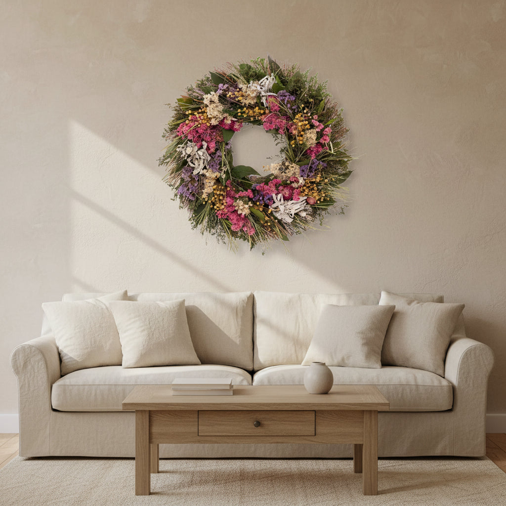 Floral Sage Wreath, 18"