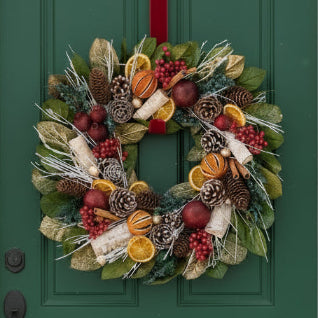 Winter Citrus & Pinecone Wreath, 18"