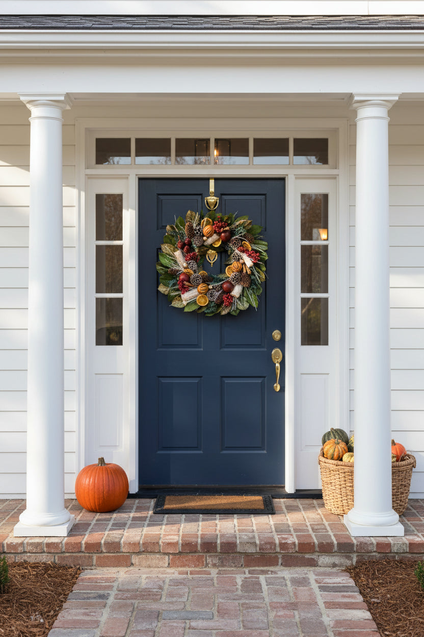Winter Citrus & Pinecone Wreath, 18"