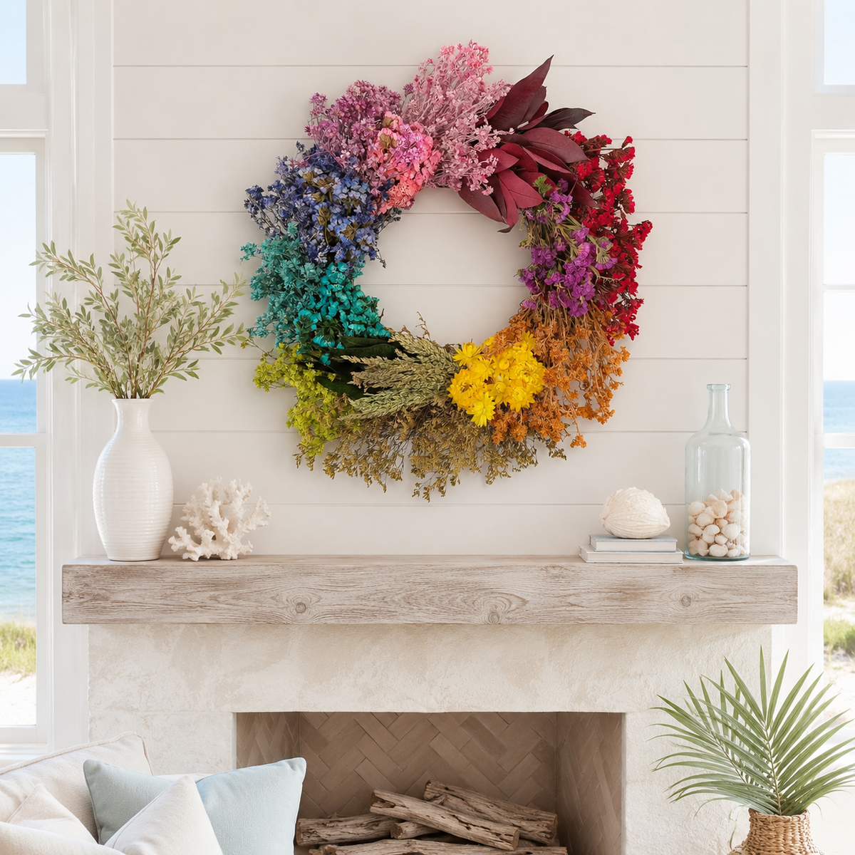 The Kaleidoscope Wreath 18"