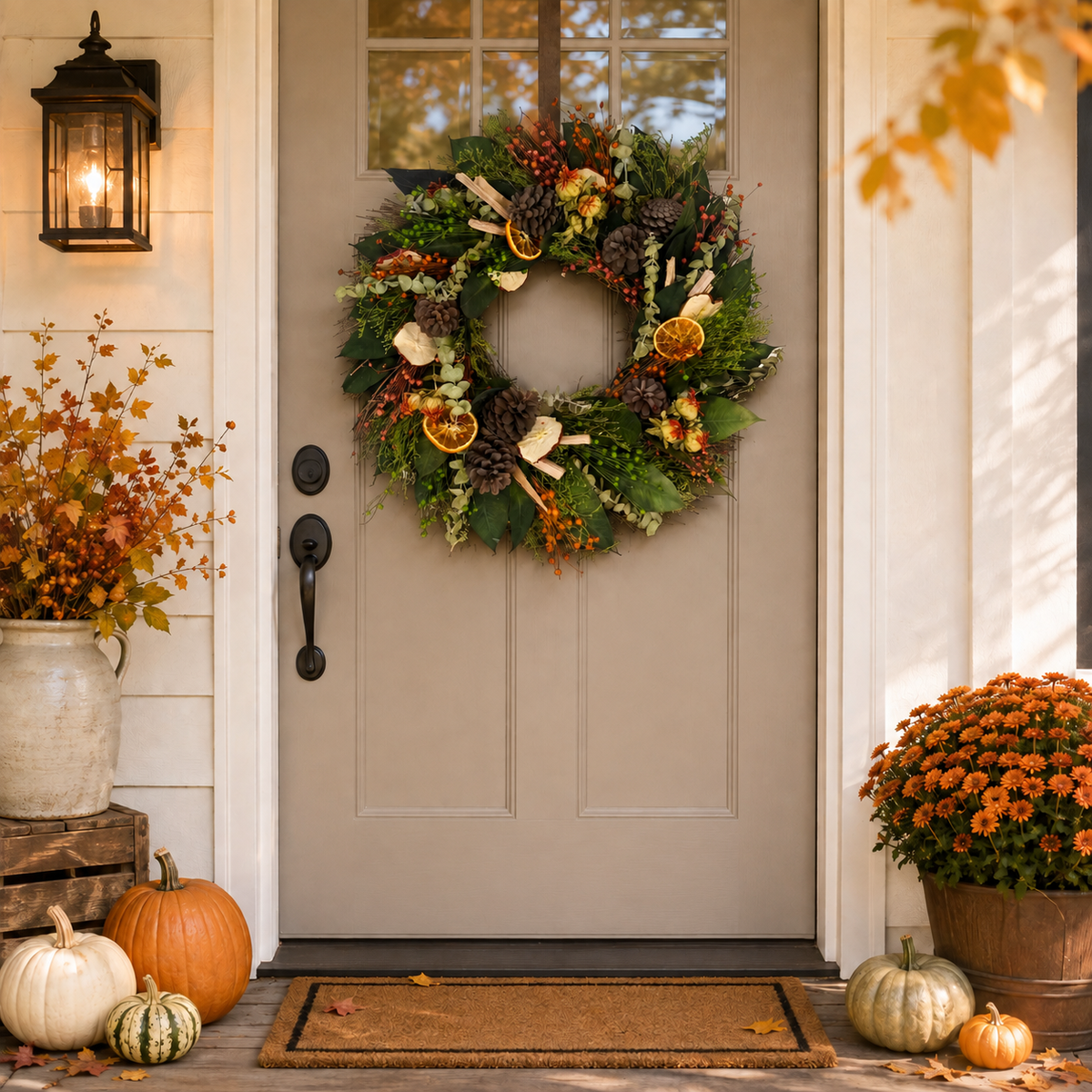 Country Citrus Fall Wreath
