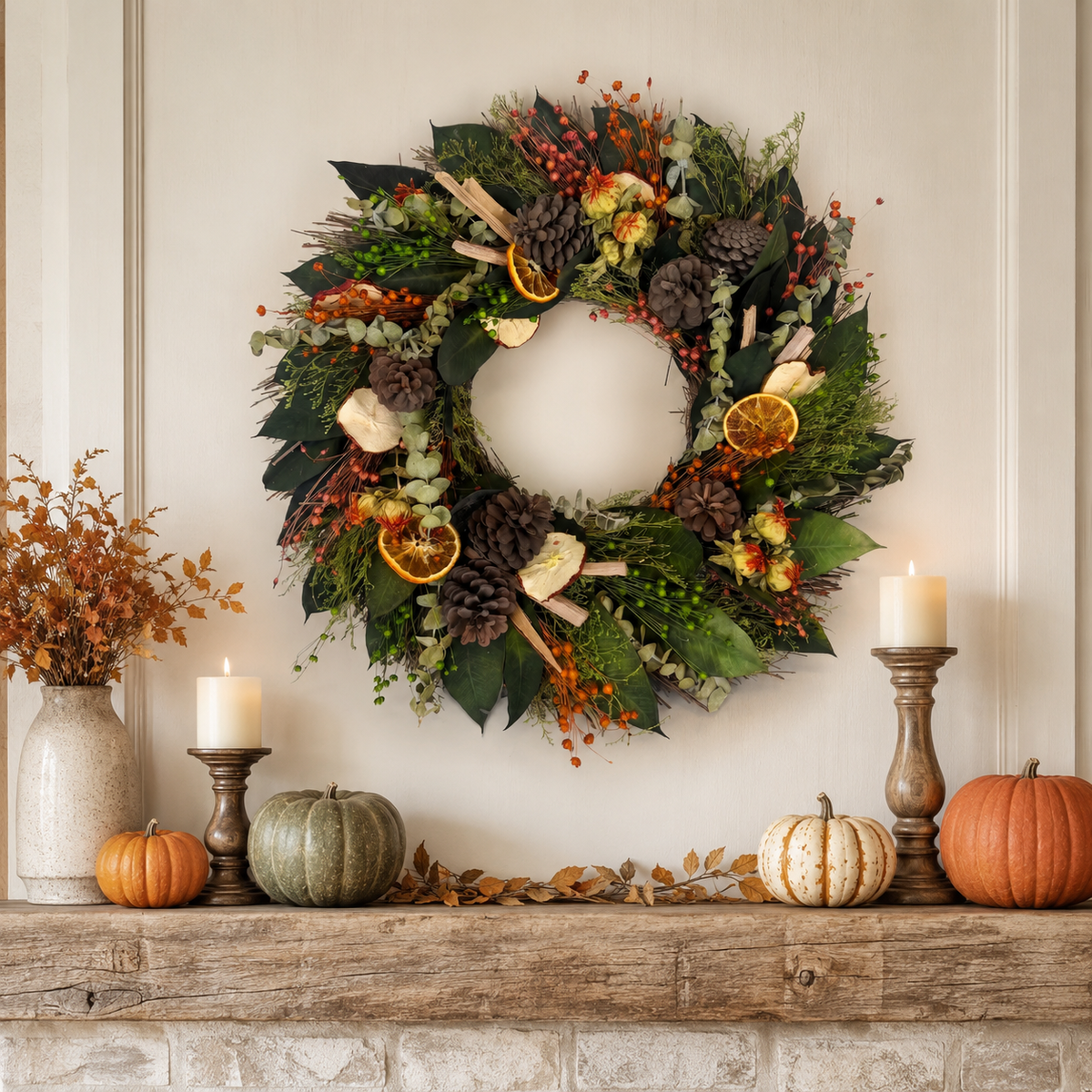 Country Citrus Fall Wreath
