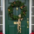 Winter - Fresh Douglas Fir Wreath with Dried Oranges and Pinecones, 12"