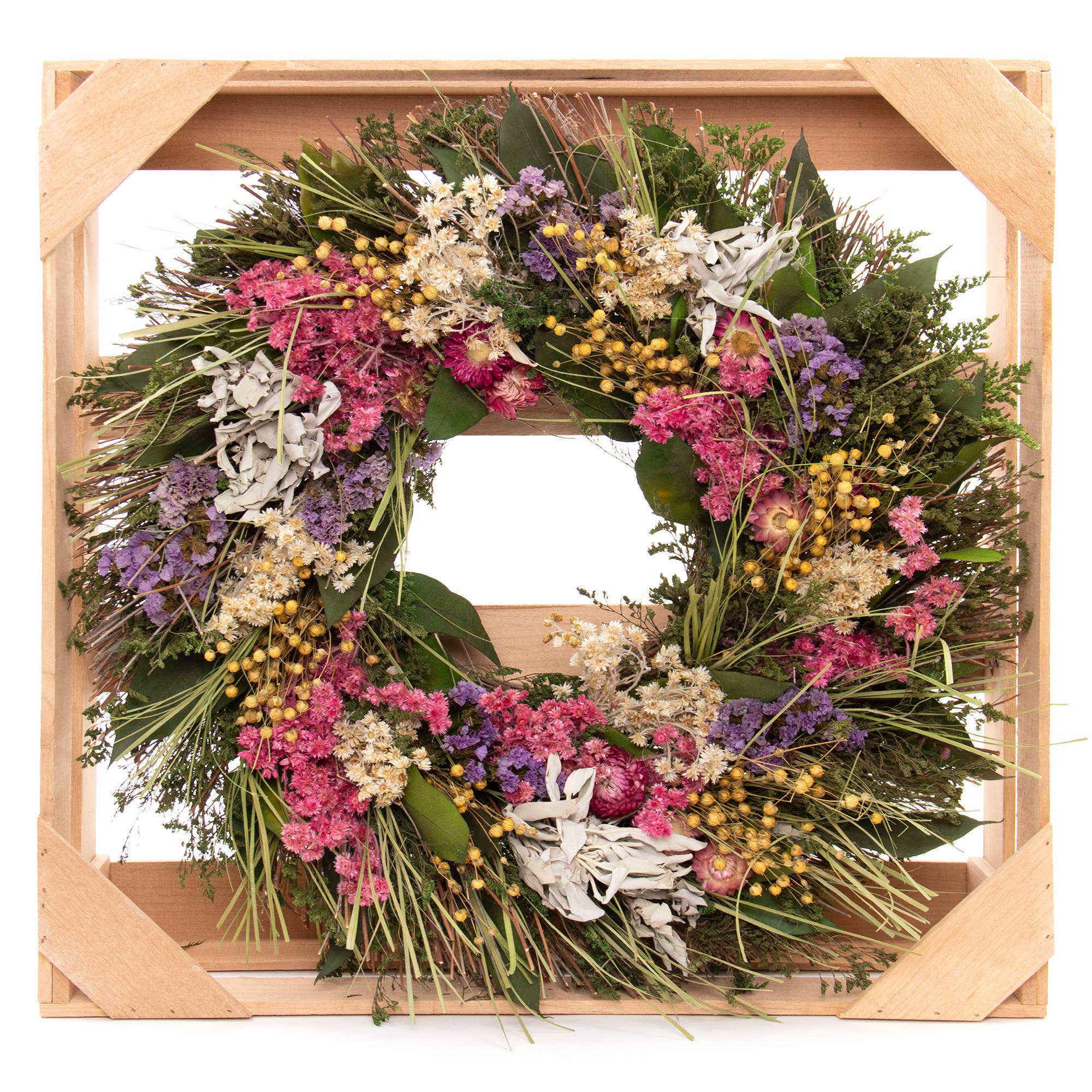 Floral Sage Wreath, 18"